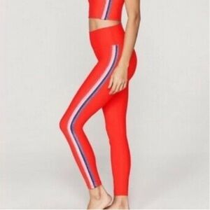 Spiritual Gangster Rainbow Stripe Compressive High Waist 7/8 Legging Size XS